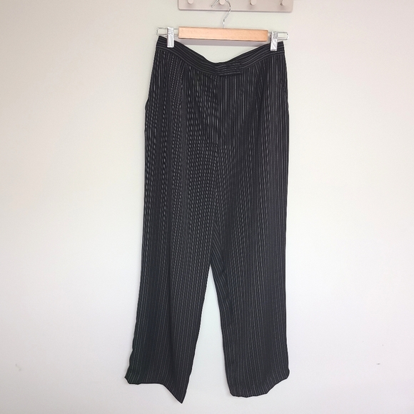 Vintage Pin Stripe Ladies Dress Pants in Black - Picture 2 of 7